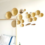 Side view of Sea wall decor arrangement in bedroom set up.