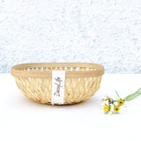 Square, Natural, simple bamboo multi-purpose baskets