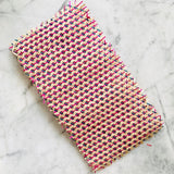 Pink & green colour lightweight, finely handwoven natural bamboo sheet
