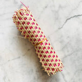 Pink colour lightweight, finely handwoven natural bamboo sheet