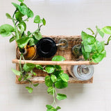 Natural wicker basket for bottles, vegetables, picnics and heavy weights