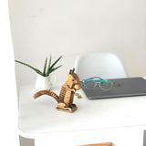 DaisyLife "Skippy" Wooden Squirrel with Chestnut for office décor