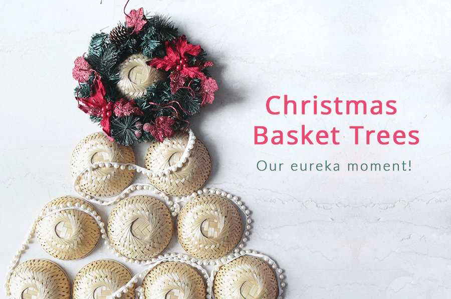 DaisyLife natural bamboo baskets for decor and wall installations 
