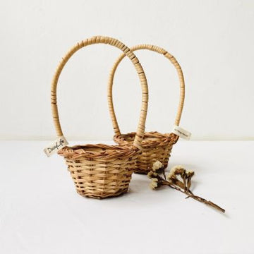 Little Wicker Flower Basket, Set of 2