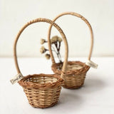 Little Wicker Flower Basket, Set of 2