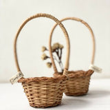 Little Wicker Flower Basket, Set of 2