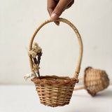 Little Wicker Flower Basket, Set of 2