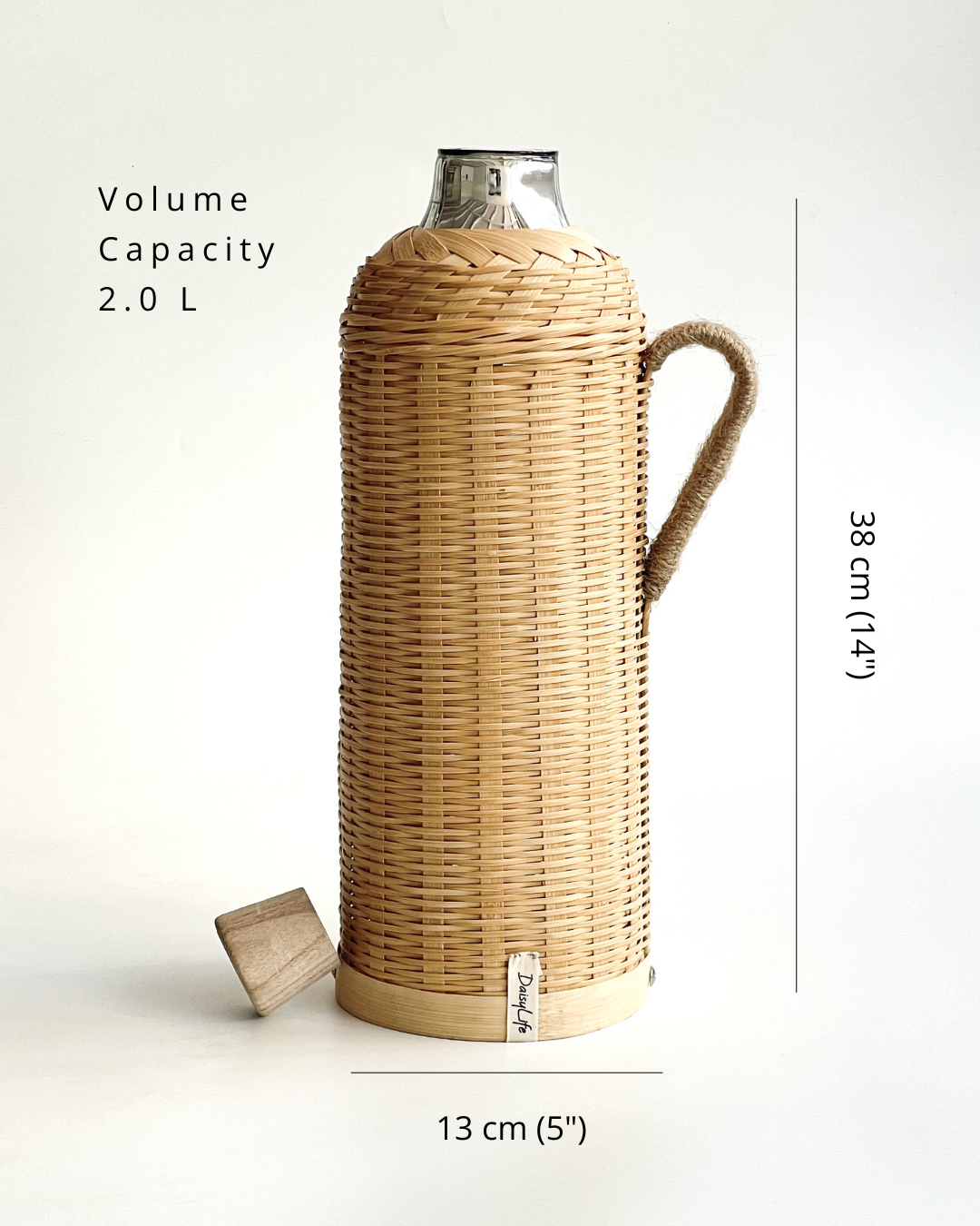 Bamboo Flask big with Volume Capacity 2.0 L
