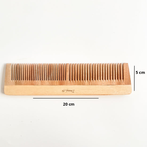 Size guide of DaisyLife Big neem wood Comb