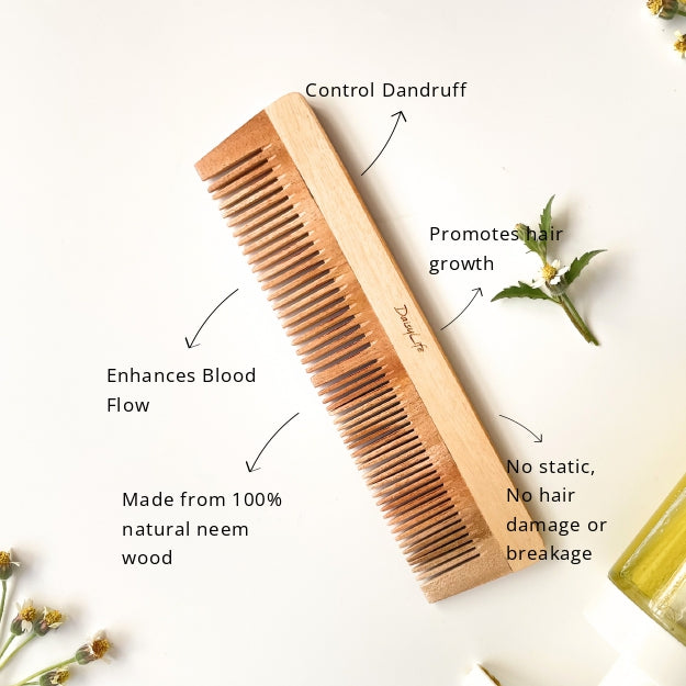 Features of DaisyLife Big neem wood Comb