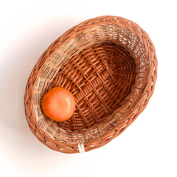 Deep Oval Dish Wicker Basket