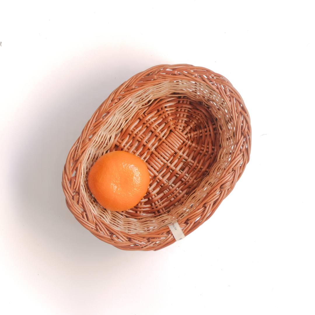 Deep Oval Dish Wicker Basket