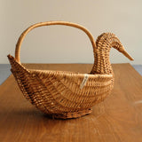 Duck Wicker Caddy Basket with handle for storing purpose