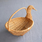 Duck Wicker Caddy Basket with handle for storing purpose