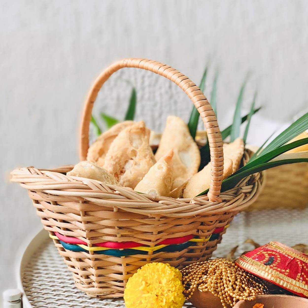 Flower Girl Wicker Basket 