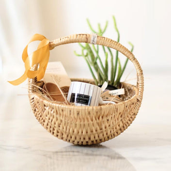 Half Moon Wicker Basket