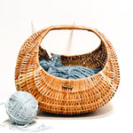 Moon Wicker Basket DaisyLife side view