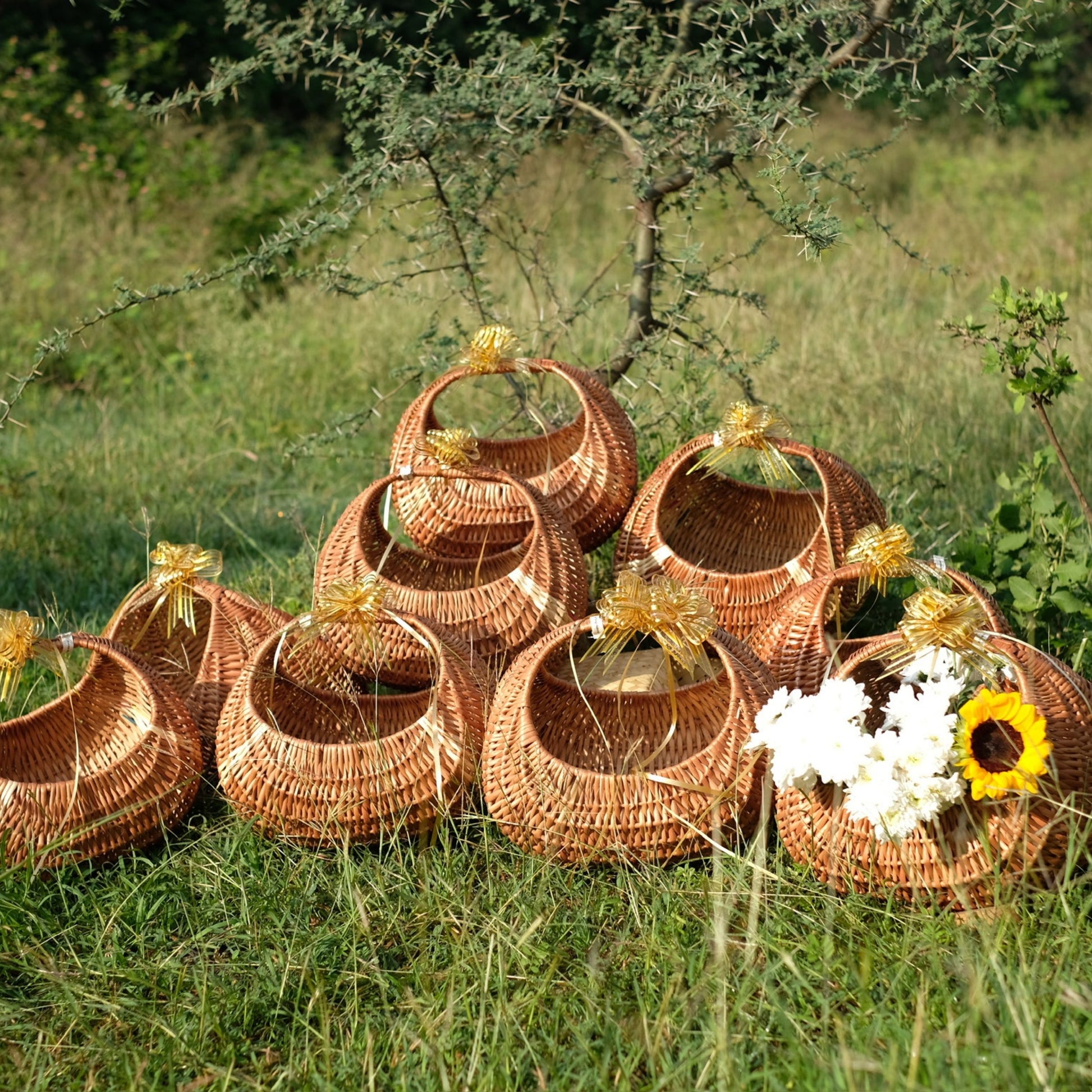 Moon Wicker Basket DaisyLife