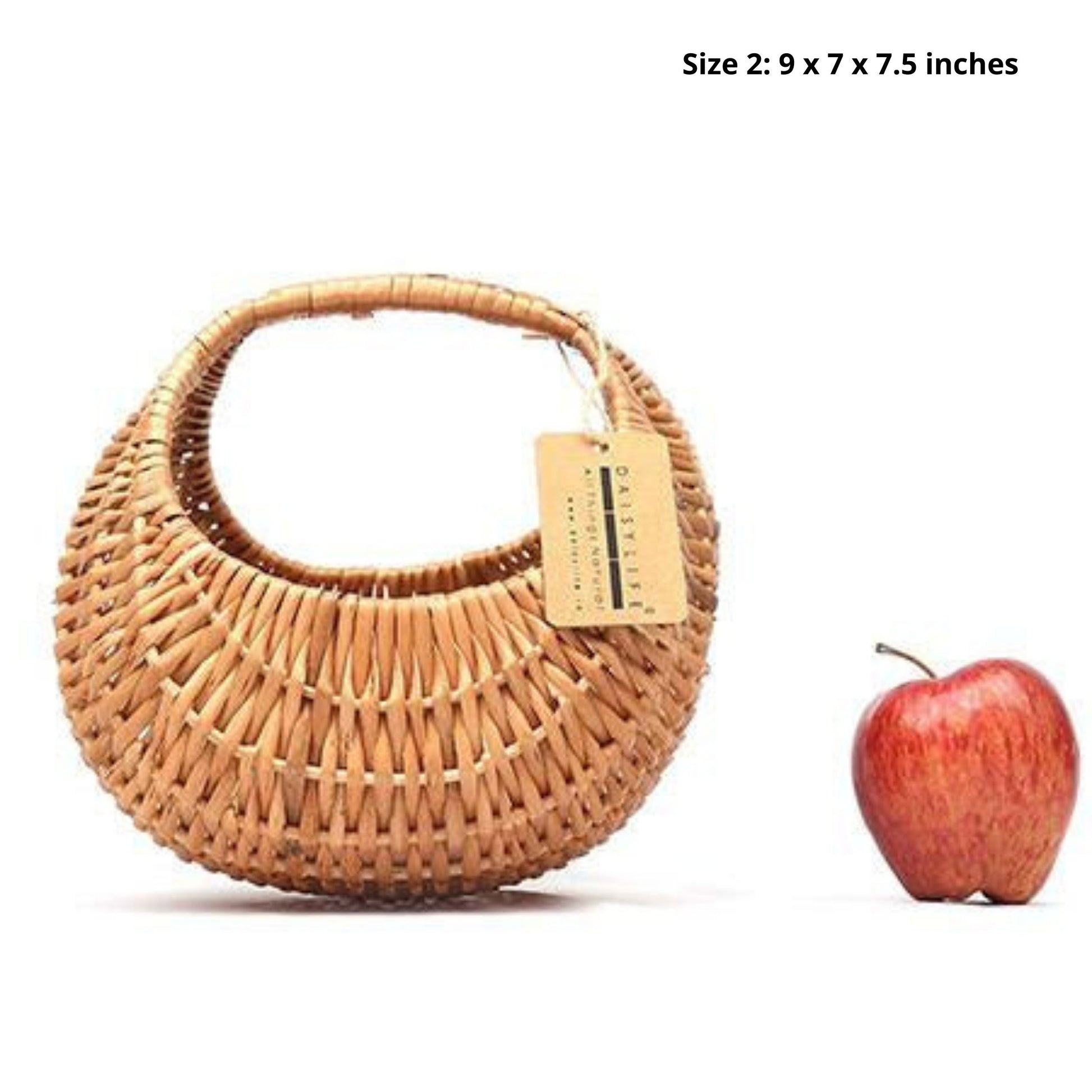 Moon Wicker Basket DaisyLife