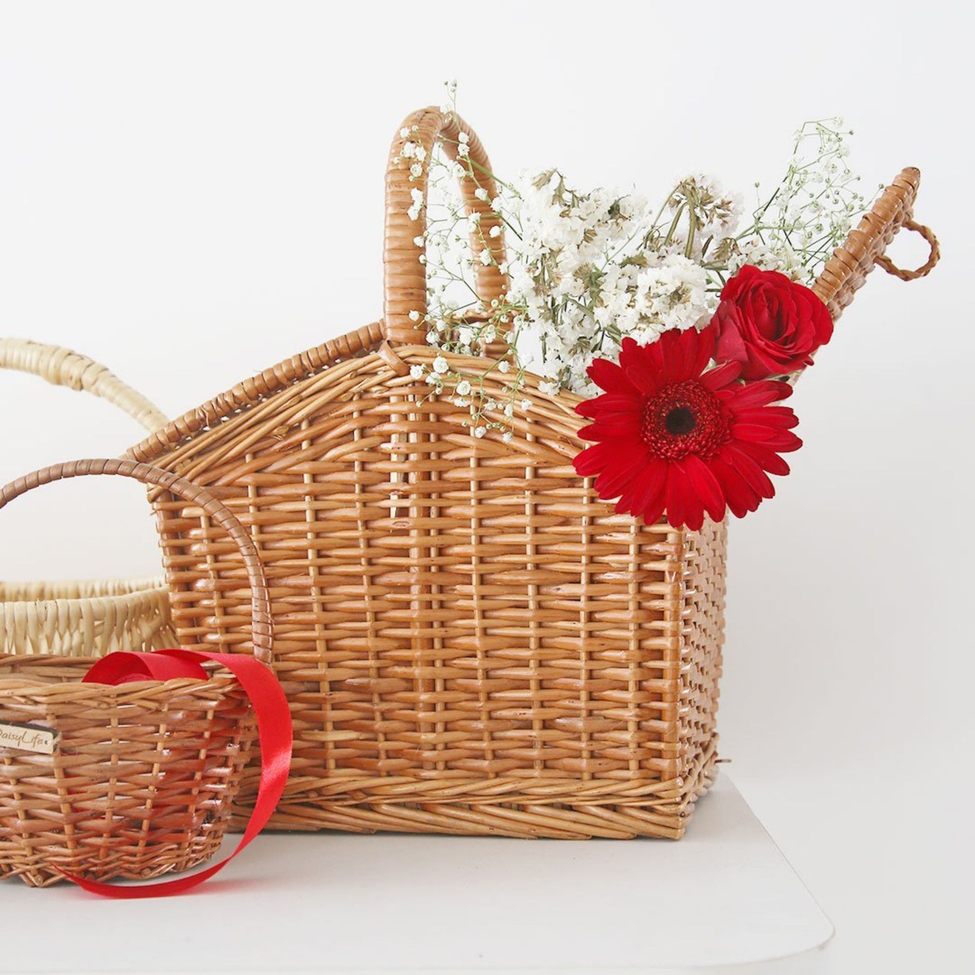 DaisyLife Wicker Picnic Basket