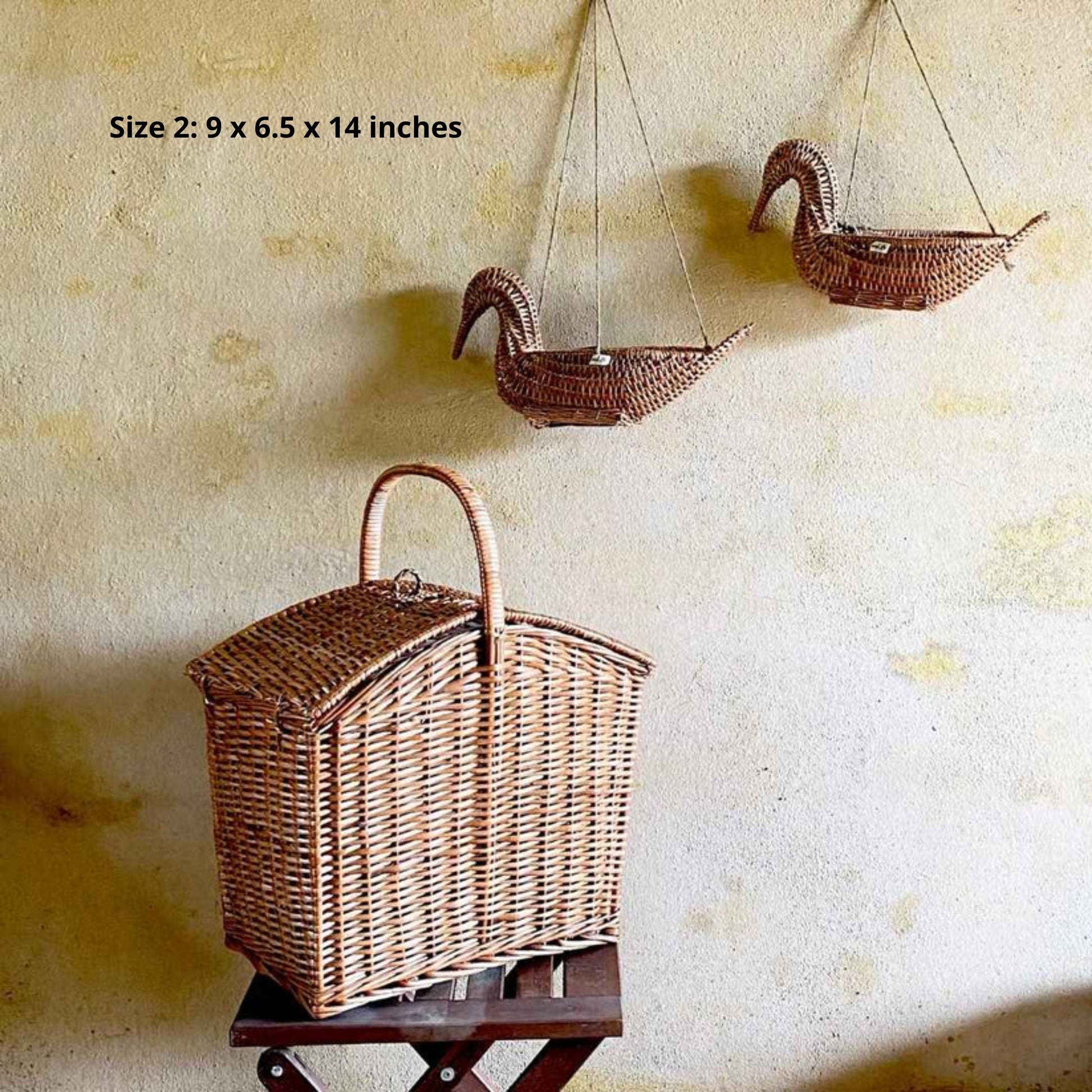 DaisyLife Wicker Picnic Basket