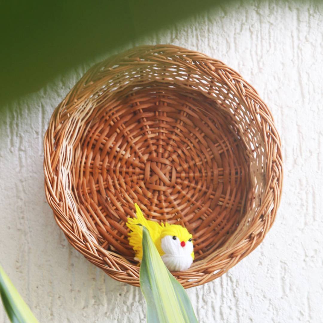 DaisyLife Round Wicker Basket