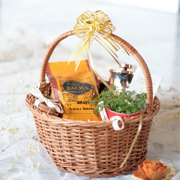 Round Wicker Gift Basket, Set of 3