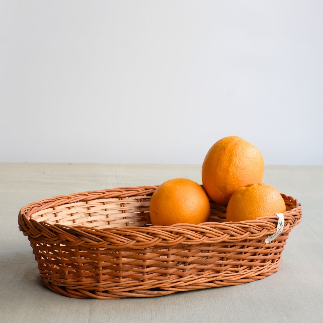 Simple Oval Wicker Basket