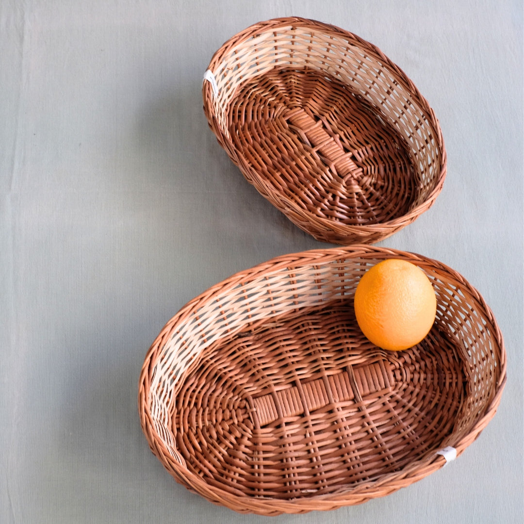 Simple Oval Wicker Basket