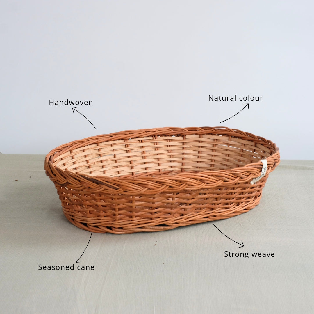 Simple Oval Wicker Basket