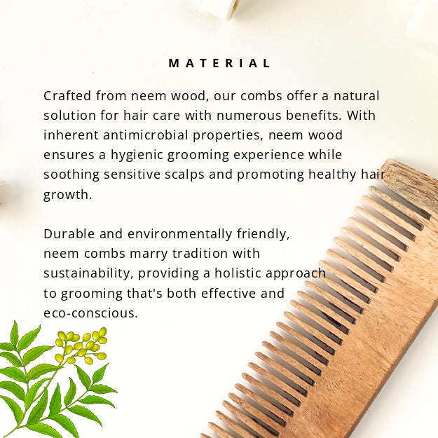 Material Specification of DaisyLife Small Neem Wooden Comb