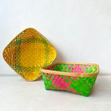 Square Tub Bamboo Basket (Set of 2)