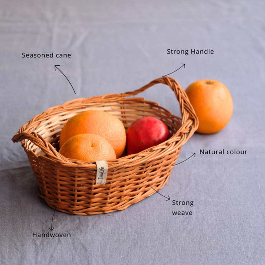 Oranges inside a basket
