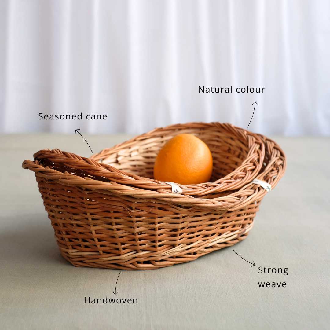 Wicker wave basket
