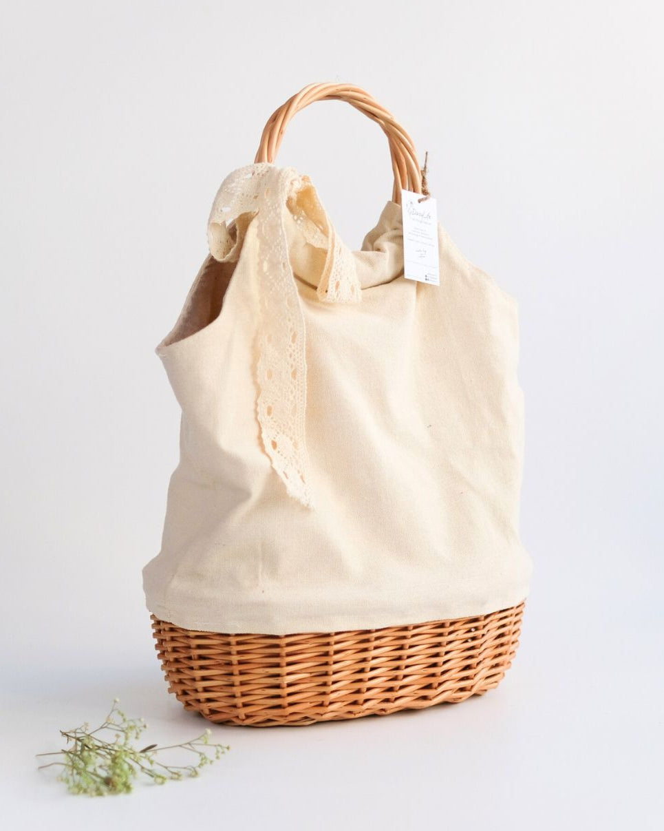 Wicker Basket Bag