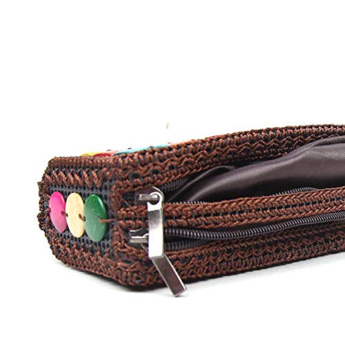 DaisyLife eco-friendly natural coconut shell multicolor hand clutch side angle