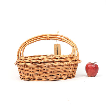 Set of 3 sizes - 'Gift or Store' Oval Wicker Basket (Compact set)