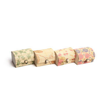 DAISYLIFE Bamboo Printed Design Box for Storage, Utility & Gifts - Set of 4