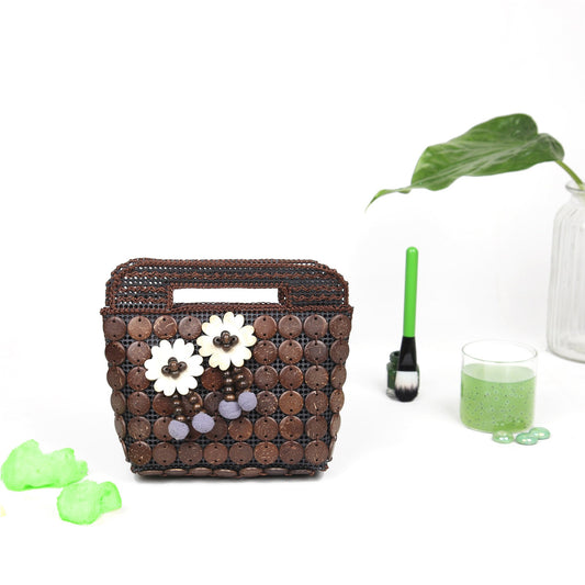 Pompoms mini handbag