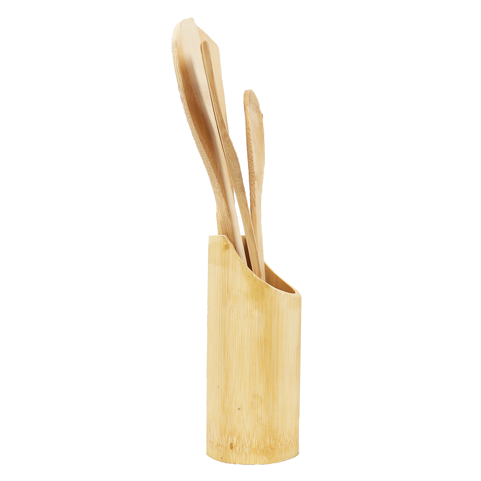 DaisyLife natural All Purpose Bare Bamboo Spoon with stand