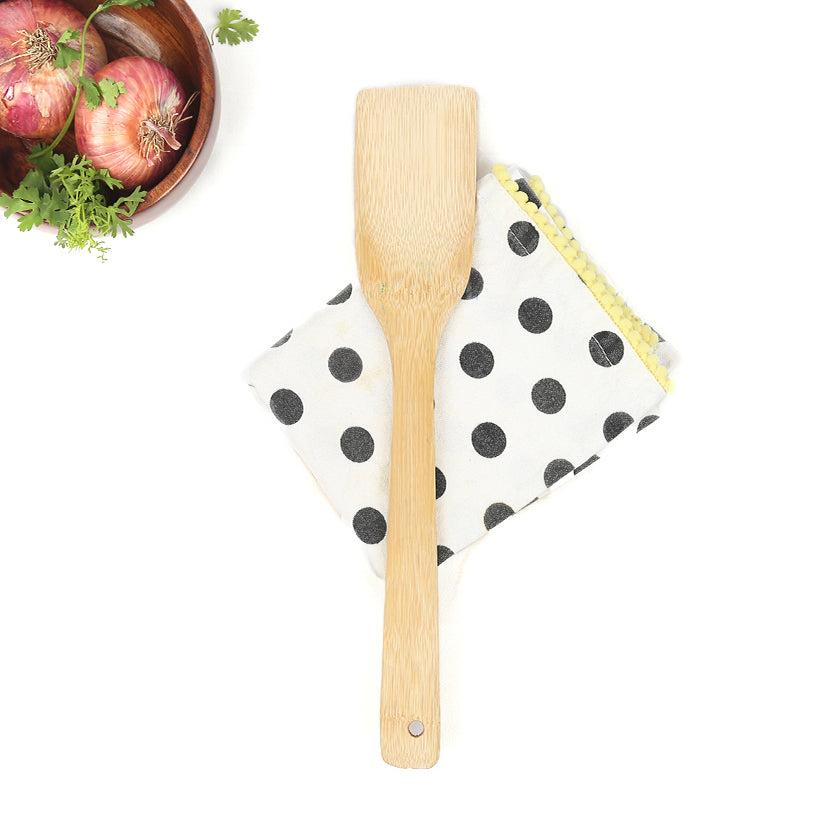 DAIYSLIFE Natural and Eco-Friendly Bamboo Spatula Spoons for non-stick pans 