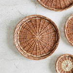 DaisyLife natural wicker Plate Baskets for storage dining table and kitchen