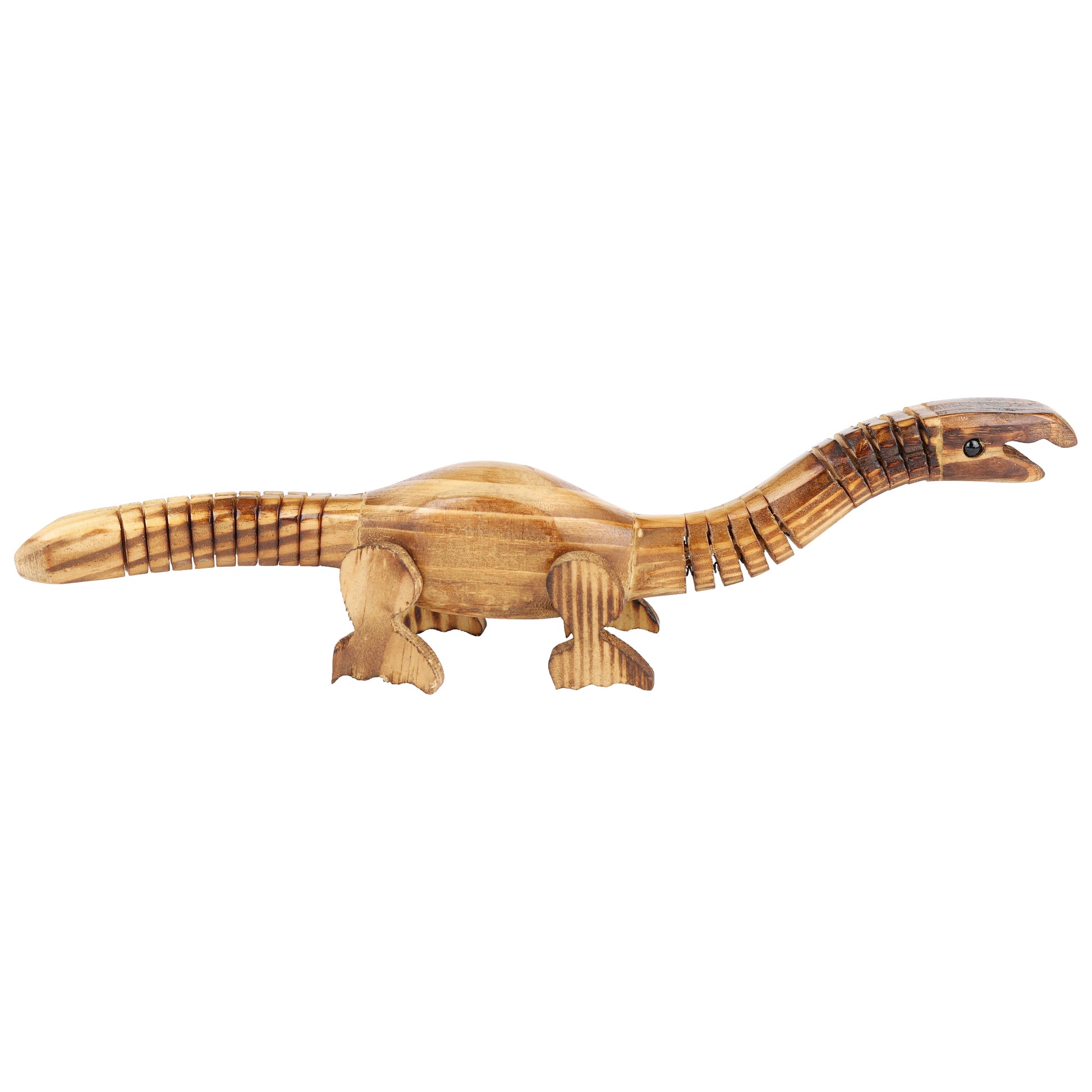 Closeup of DaisyLife Wooden Long Neck Mamenchisaurus Dinosaur