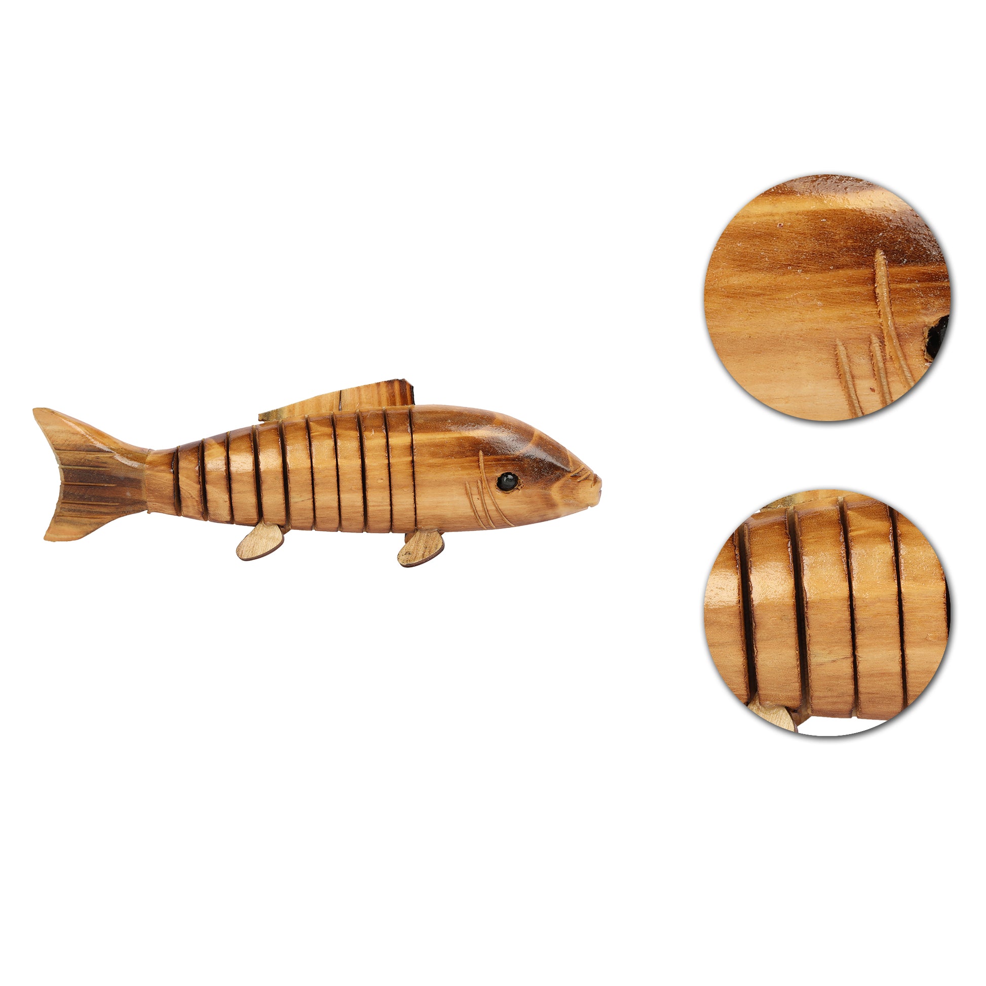 Natural and Eco-friendly Natural Wooden fish kept on office table