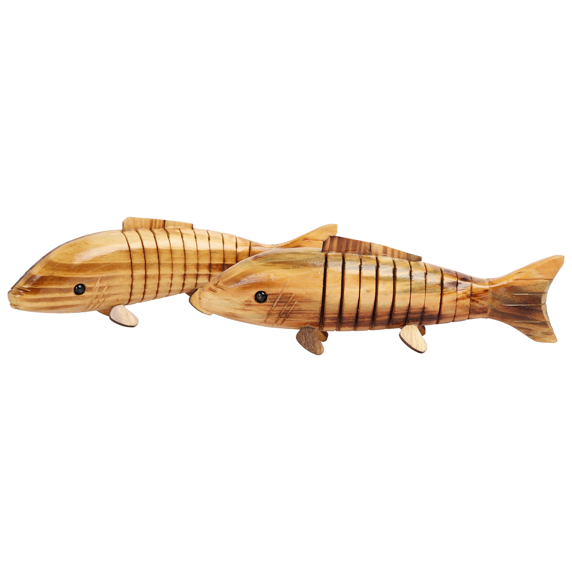 Natural and Eco-friendly Natural Wooden fish kept on office table