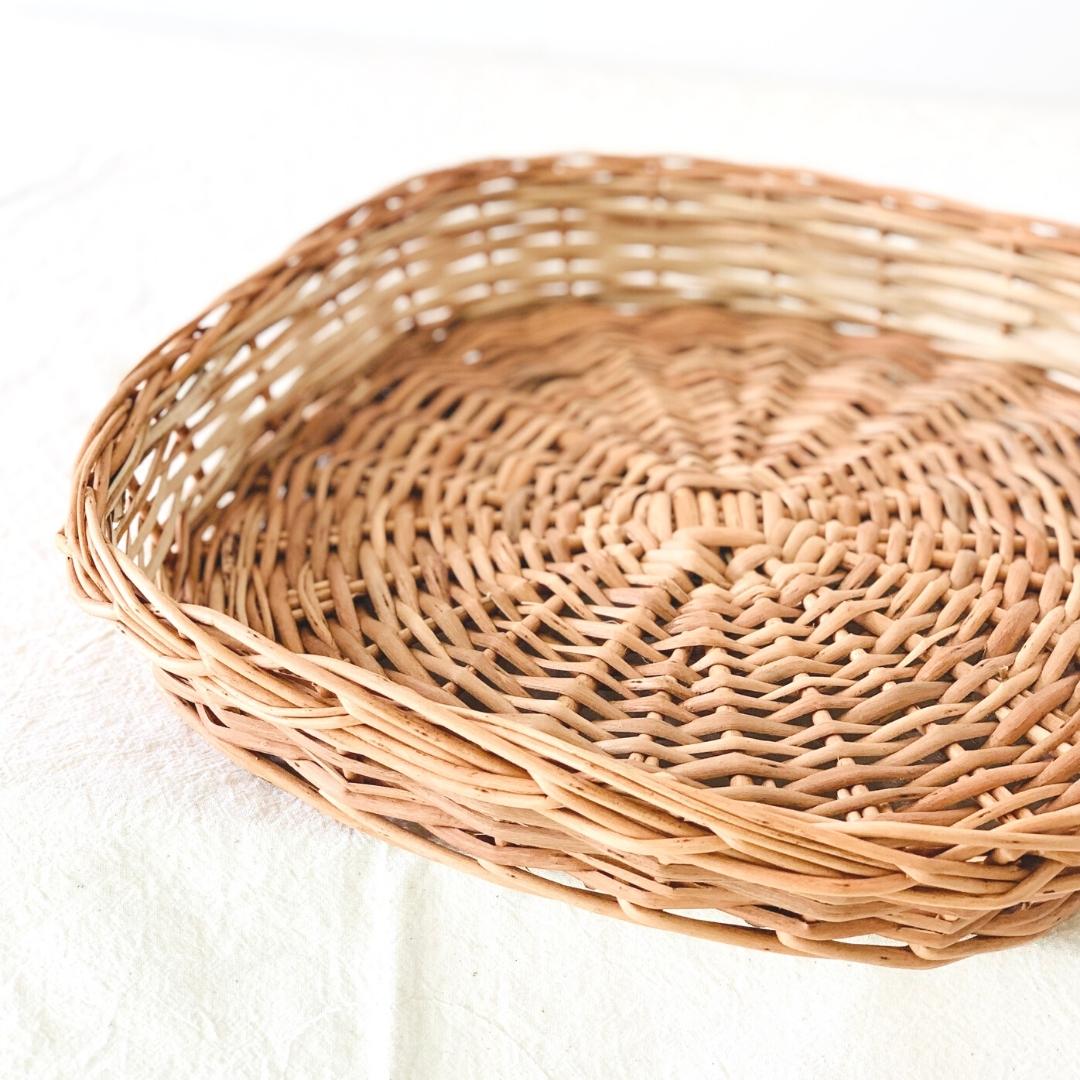 Close up of 5 Paisa Wicker Basket Set of 3