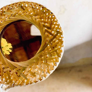 Handcrafted bamboo mirror