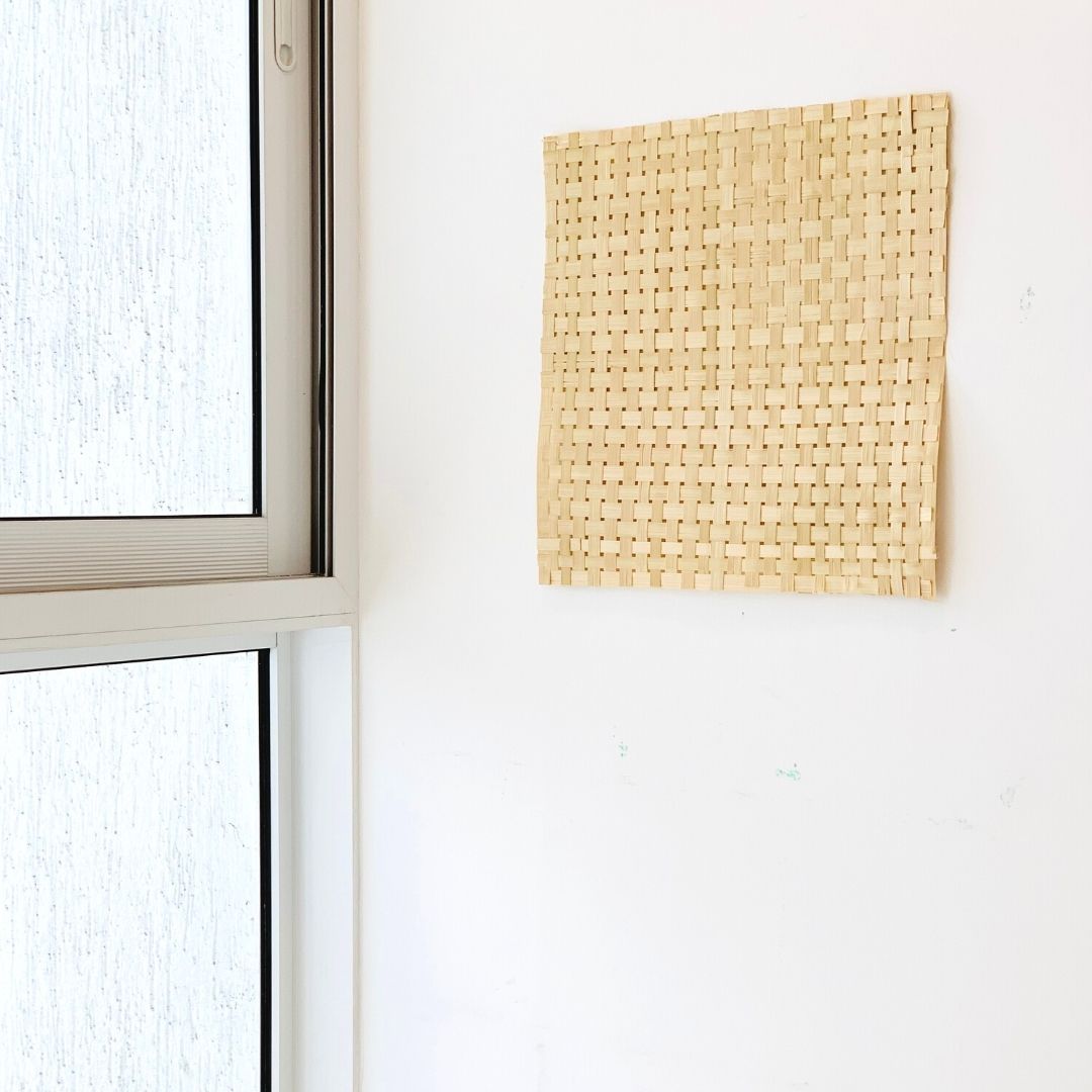 Square Bamboo Lightweight, skilfully handwoven natural bamboo Mesh Mat for DIYs and decor