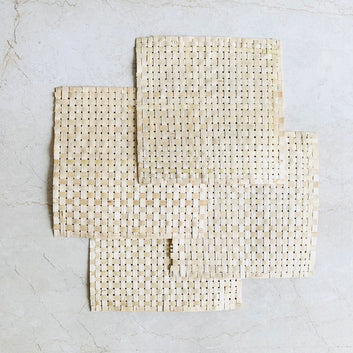 Square Bamboo Lightweight, skilfully handwoven natural bamboo Mesh Mat for DIYs and decor