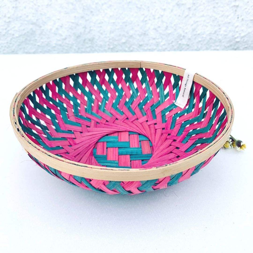 Natural, simple bamboo multi-purpose baskets 